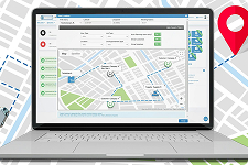 Illustration of job tracking dashboard for field service operations